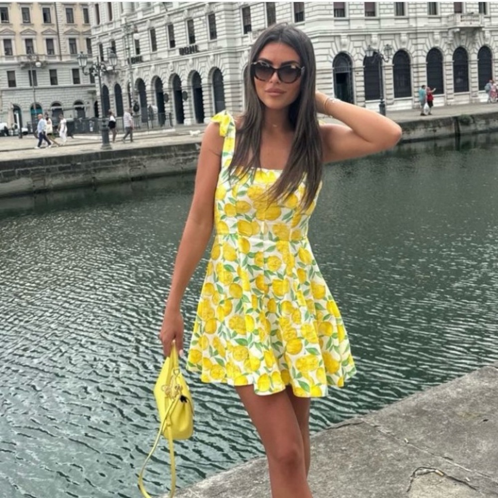 ZARA BLOGGERS’ FAVORITE PRINTED LINEN BLEND MINI DRESS